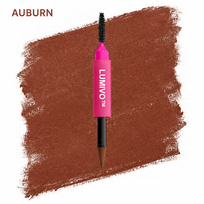 LUMIVO™ Brow Powder Pen, 24H Wear, Cream To Powder Eyebrow, Transfer-Resistant Formula,  Professional Makeup💄