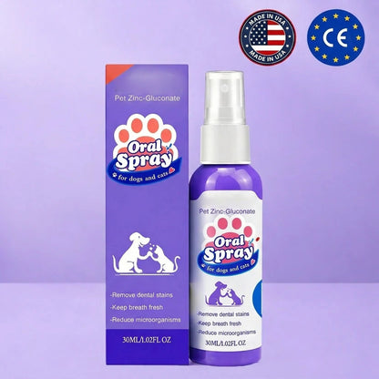 Advanced Pet Oral Spray | Fresh Breath, Plaque Biofilm & Gum Care — No Brushing