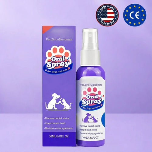 Advanced Pet Oral Spray | Fresh Breath, Plaque Biofilm & Gum Care — No Brushing