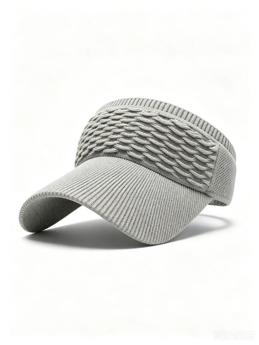 Unisex UV Sun Visor Hat, Quick-Dry Wide Brim Sports Cap for Golf, Tennis, Beach & Running