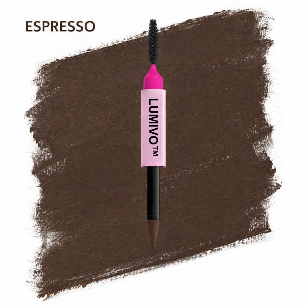 LUMIVO™ Brow Powder Pen, 24H Wear, Cream To Powder Eyebrow, Transfer-Resistant Formula,  Professional Makeup💄