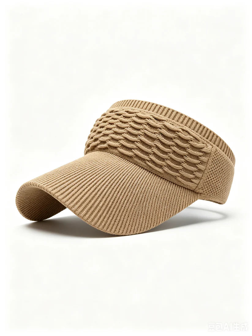 Unisex UV Sun Visor Hat, Quick-Dry Wide Brim Sports Cap for Golf, Tennis, Beach & Running