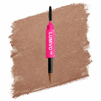 LUMIVO™ Brow Powder Pen, 24H Wear, Cream To Powder Eyebrow, Transfer-Resistant Formula,  Professional Makeup💄