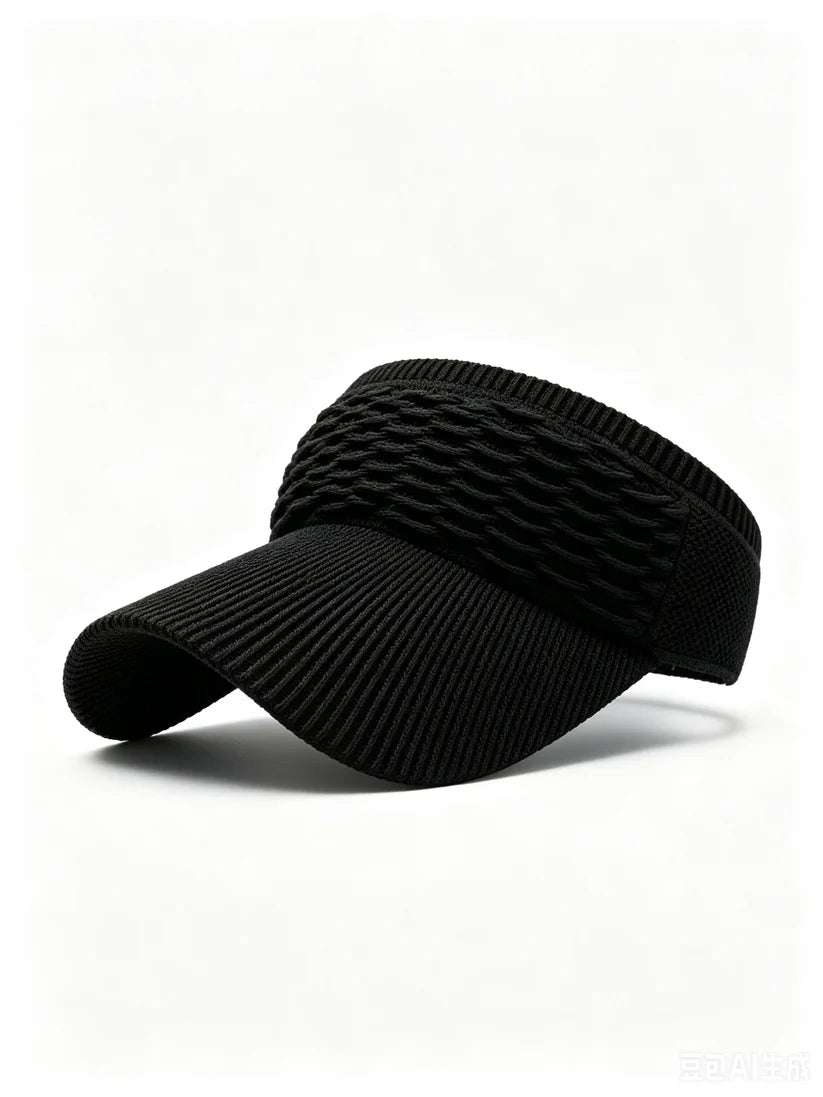 Unisex UV Sun Visor Hat, Quick-Dry Wide Brim Sports Cap for Golf, Tennis, Beach & Running
