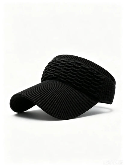 Unisex UV Sun Visor Hat, Quick-Dry Wide Brim Sports Cap for Golf, Tennis, Beach & Running