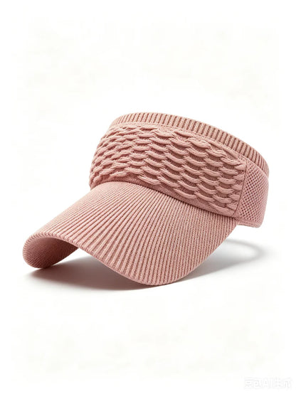Unisex UV Sun Visor Hat, Quick-Dry Wide Brim Sports Cap for Golf, Tennis, Beach & Running