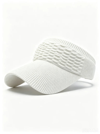 Unisex UV Sun Visor Hat, Quick-Dry Wide Brim Sports Cap for Golf, Tennis, Beach & Running