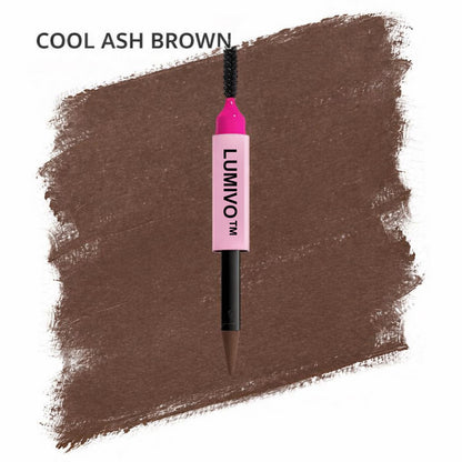 LUMIVO™ Brow Powder Pen, 24H Wear, Cream To Powder Eyebrow, Transfer-Resistant Formula,  Professional Makeup💄